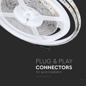 LED Ταινία 11W V-TAC Dimmable 900lm/m Αδιάβροχη IP65 Θερμό Λευκό 3000K 5 Μέτρα – 212149