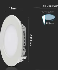 LED Πάνελ Στρογγυλό 18W V-TAC 120° 1400lm Ø225 Φυσικό 4000K – 214861