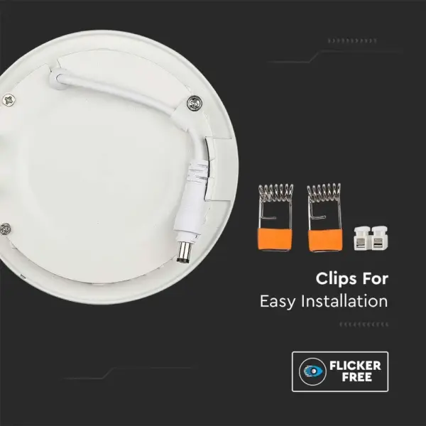 LED Πάνελ Στρογγυλό 18W V-TAC 120° 1400lm Ø225 Φυσικό 4000K – 214861