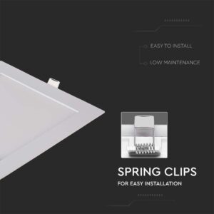 LED Πάνελ Τετράγωνο Χωνευτό 18W V-TAC 120° 1400lm 22.5X22.5cm Θερμό 3000K – 214869