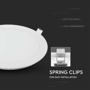 LED Πάνελ Στρογγυλό 24W V-TAC Θερμό Λευκό 3000K – 214872