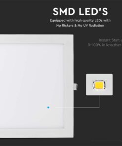 LED Πάνελ Τετράγωνο Χωνευτό 24W 30x30cm V-TAC 2500lm Ψυχρό Λευκό 6400K – 214889