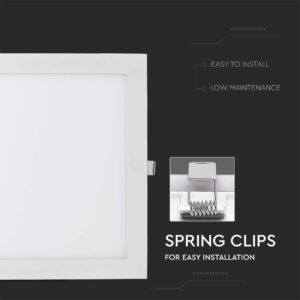 LED Πάνελ Τετράγωνο Χωνευτό 24W 30x30cm V-TAC 2500lm Ψυχρό Λευκό 6400K – 214889