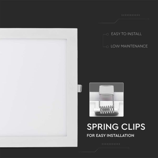 LED Πάνελ Τετράγωνο Χωνευτό 24W 30x30cm V-TAC 2500lm Ψυχρό Λευκό 6400K – 214889