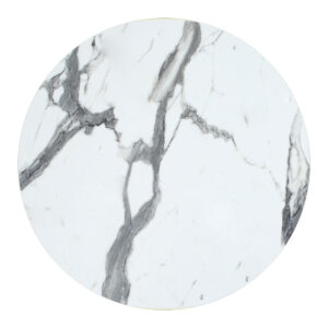 Table surface Melody pakoworld HPL white marble D70cm 215-000005
