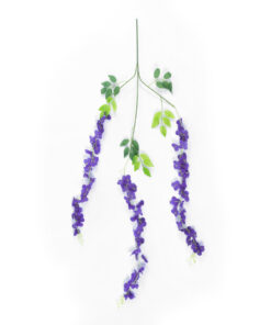 GloboStar® Artificial Garden VIOLET WISTERIA FLOWER BRANCH 21509 Σετ 12 Τεχνητά Διακοσμητικά κλαδιά Βιστέριας Βιολετί Φ45 x Υ120cm