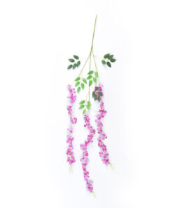 GloboStar® Artificial Garden PURPLE WISTERIA FLOWER BRANCH 21510 Σετ 12 Τεχνητά Διακοσμητικά κλαδιά Βιστέριας Μωβ Φ45 x Υ120cm