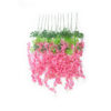 GloboStar® Artificial Garden HOT PINK WISTERIA FLOWER BRANCH 21512 Σετ 12 Τεχνητά Διακοσμητικά κλαδιά Βιστέριας Έντονο Ροζ Φ45 x Υ120cm