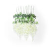GloboStar® Artificial Garden WHITE WISTERIA FLOWER BRANCH 21513 Σετ 12 Τεχνητά Διακοσμητικά κλαδιά Βιστέριας Λευκό Φ45 x Υ120cm