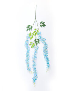 GloboStar® Artificial Garden BLUE WISTERIA FLOWER BRANCH 21515 Σετ 12 Τεχνητά Διακοσμητικά κλαδιά Βιστέριας Μπλέ Φ45 x Υ120cm