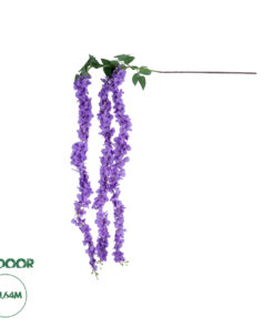 GloboStar® Artificial Garden PURPLE WISTERIA FLOWER BRANCH 21517 Τεχνητό Διακοσμητικό κλαδί Βιστέρια Μωβ Φ45 x Υ164cm