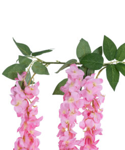 GloboStar® Artificial Garden PINK WISTERIA FLOWER BRANCH 21518 Τεχνητό Διακοσμητικό κλαδί Βιστέρια Ροζ Φ45 x Υ164cm
