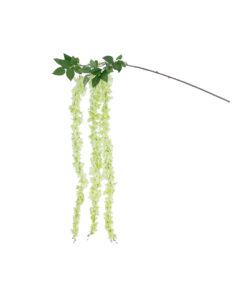 GloboStar® Artificial Garden GREEN WISTERIA FLOWER BRANCH 21520 Τεχνητό Διακοσμητικό κλαδί Βιστέρια Πράσινο Φ45 x Υ164cm