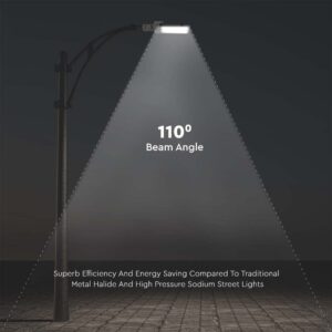 LED Φωτιστικό Δρόμου 50W V-TAC PRO Samsung Chip 110° 5000lm Γκρι Αδιάβροχο IP65 Φυσικό Λευκό 4000K – 215271
