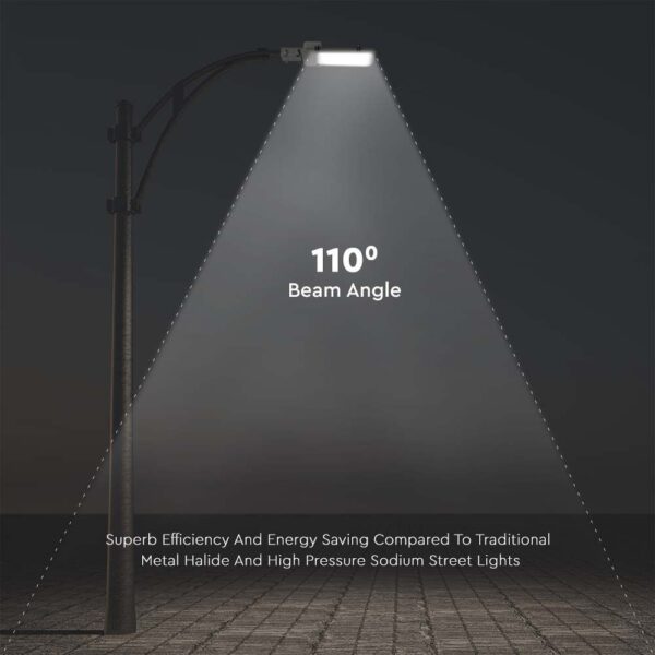 LED Φωτιστικό Δρόμου 50W V-TAC PRO Samsung Chip 110° 5000lm Γκρι Αδιάβροχο IP65 Φυσικό Λευκό 4000K – 215271