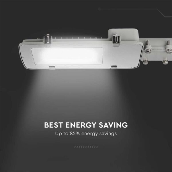 LED Φωτιστικό Δρόμου 50W V-TAC PRO Samsung Chip 110° 5000lm Γκρι Αδιάβροχο IP65 Φυσικό Λευκό 4000K – 215271