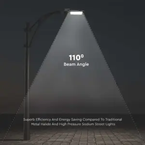 LED Φωτιστικό Δρόμου 150W V-TAC PRO Samsung Chip 110° 14100lm Μαύρο-Γκρι Αδιάβροχο IP65 Φυσικό  4000K – 21531