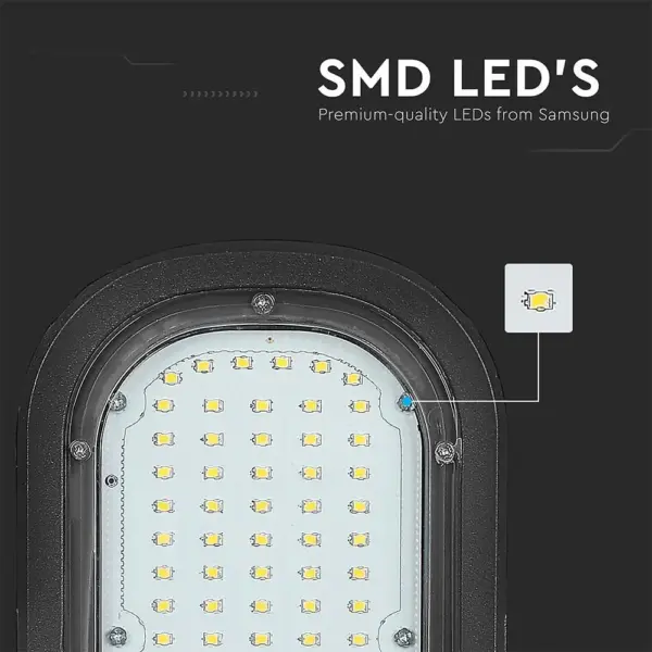 LED φωτιστικό δρόμου V-TAC PRO Samsung Chip 50W 4000Κ μαύρο σώμα   – 21539