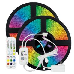 ΤΑΙΝΙΑ LED KIT 2 Χ 5 ΜΕΤΡΩΝ RGB 12V + DRIVER + Wifi CONTROLLER ΜΕ ΜΟΥΣΙΚΗ IP20 – 145-70044