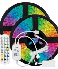 ΤΑΙΝΙΑ LED KIT 2 Χ 5 ΜΕΤΡΩΝ RGB 12V + DRIVER + Wifi CONTROLLER ΜΕ ΜΟΥΣΙΚΗ IP20 – 145-70044