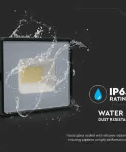 LED Προβολέας 20W Μαύρος V-TAC IP65 100° 1620lm Φυσικό Λευκό 4000K – 215947