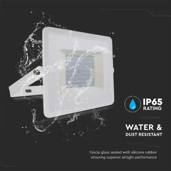 LED Προβολέας 100W Λευκός V-TAC IP65 100° 8700lm Θερμό 3000Κ – 215967