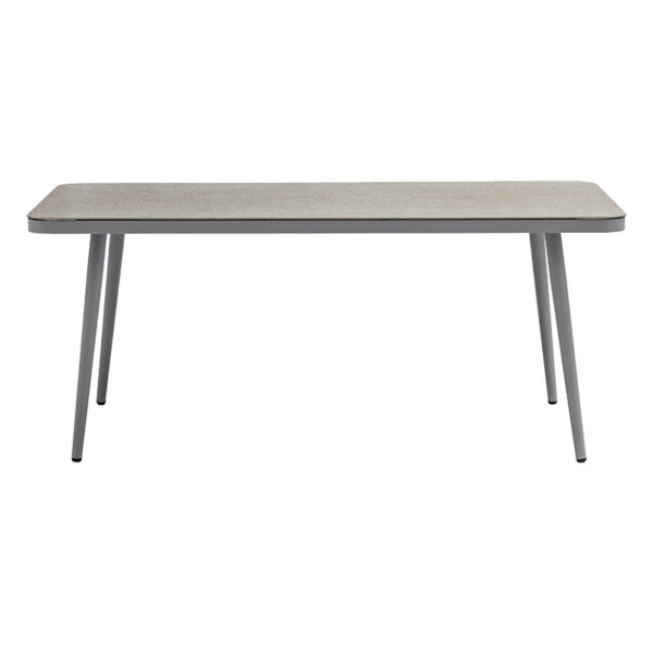 Table Ecco pakoworld aluminum grey-glass beige 160x90x75cm 216-000010