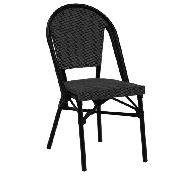 Garden chair Paris pakoworld aluminum black-textilene black 216-000016