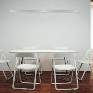 LED Γραμμικό Κρεμαστό Φωτιστικό 120cm Λευκό Linkable 40W V-TAC PRO Samsung Chip 4000lm 120° Ψυχρό   6400K – 21602