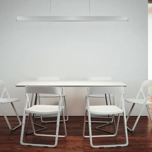LED Γραμμικό Κρεμαστό Φωτιστικό 120cm Λευκό Linkable 40W V-TAC PRO Samsung Chip 4000lm 120° Ψυχρό   6400K – 21602