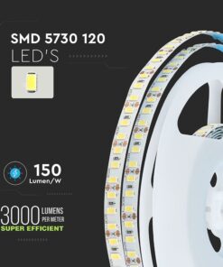 LED Ταινία 18W V-TAC Dimmable 2000lm/m CRI>95 Φυσικό Λευκό 4000K 5 Μέτρα – 212163