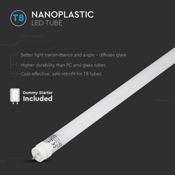 Λάμπα LED G13 T8  18W 120cm  V-TAC 1850lm Φυσικό Λευκό 4000K – 216273