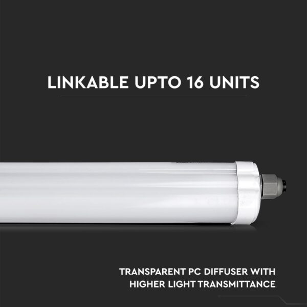 LED Αδιάβροχο IP65 Φωτιστικό Τύπου Φθορίου 18W V-TAC 60cm Ψυχρό 6500K – 216282