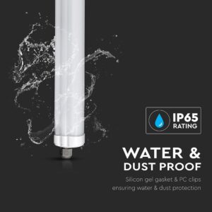 LED Φωτιστικό Τύπου Φθορίου 36W V-TAC 120cm Αδιάβροχο Φυσικό 4000K – 216285