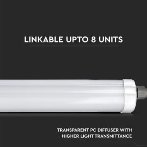 LED Φωτιστικό Τύπου Φθορίου 36W V-TAC 120cm Αδιάβροχο Φυσικό 4000K – 216285