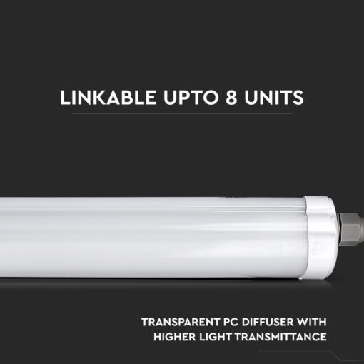 LED Φωτιστικό Τύπου Φθορίου 36W V-TAC 120cm Αδιάβροχο Φυσικό 4000K – 216285