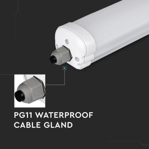 LED Φωτιστικό Τύπου Φθορίου 36W V-TAC 120cm Αδιάβροχο Φυσικό 4000K – 216285