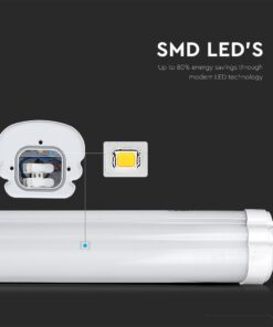LED Φωτιστικό Τύπου Φθορίου 48W V-TAC 150cm IP65 5760lm Ψυχρό 6400K – 216286