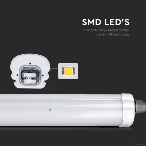LED Φωτιστικό Τύπου Φθορίου 48W V-TAC 150cm IP65 5760lm Ψυχρό 6400K – 216286