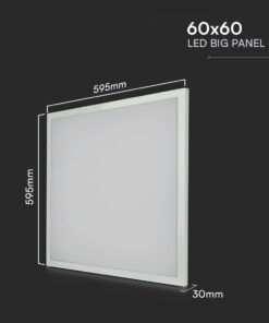 LED Πάνελ Τετράγωνο 2in1 Χωνευτό/Επιφανειακό 60X60cm 36W V-TAC Samsung 120° 3960lm Φυσικό 4000K – 216380