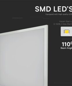 LED Πάνελ Τετράγωνο 2in1 Χωνευτό/Επιφανειακό 60X60cm 36W V-TAC Samsung 120° 3960lm Φυσικό 4000K – 216380