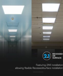 LED Πάνελ Τετράγωνο 2in1 Χωνευτό/Επιφανειακό 60X60cm 36W V-TAC Samsung 120° 3960lm Φυσικό 4000K – 216380