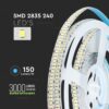 LED Ταινία 20W V-TAC Dimmable 2000lm/m Θερμό  3000K 5 Μέτρα – 212164