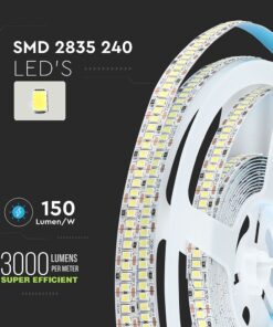 LED Ταινία 20W V-TAC Dimmable 2000lm/m Θερμό 3000K 5 Μέτρα – 212164