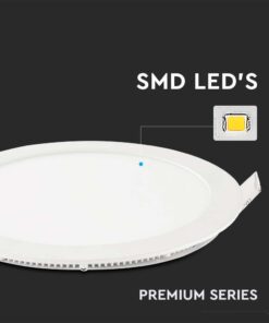 LED Πάνελ Στρογγυλό Χωνευτό 22W V-TAC Ø240mm Φυσικό 4000K – 216423
