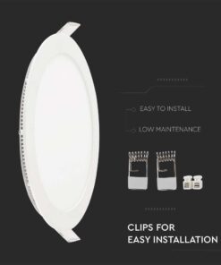 LED Πάνελ Στρογγυλό Χωνευτό 22W V-TAC Ø240mm Φυσικό 4000K – 216423