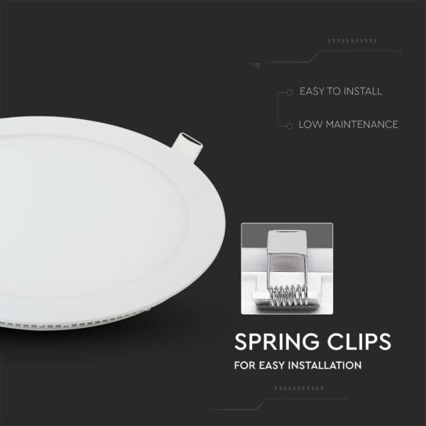 LED Πάνελ Στρογγυλό Χωνευτό 30W V-TAC Ø300mm Ψυχρό Λευκό 6400K – 216429