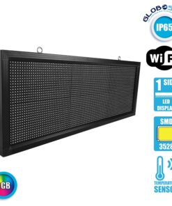 GloboStar® 90275 Κυλιόμενη Ψηφιακή Επιγραφή P10 LED SMD AC 220-240V με Wi-Fi – Αδιάβροχή IP54 – Μονής Όψης – Μ104 x Π9 x Υ40cm RGBW