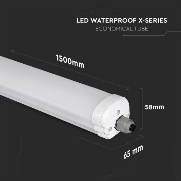 LED Αδιάβροχο Φωτιστικό 32W V-TAC 150cm 5120lm Φυσικό 4000K – 216483