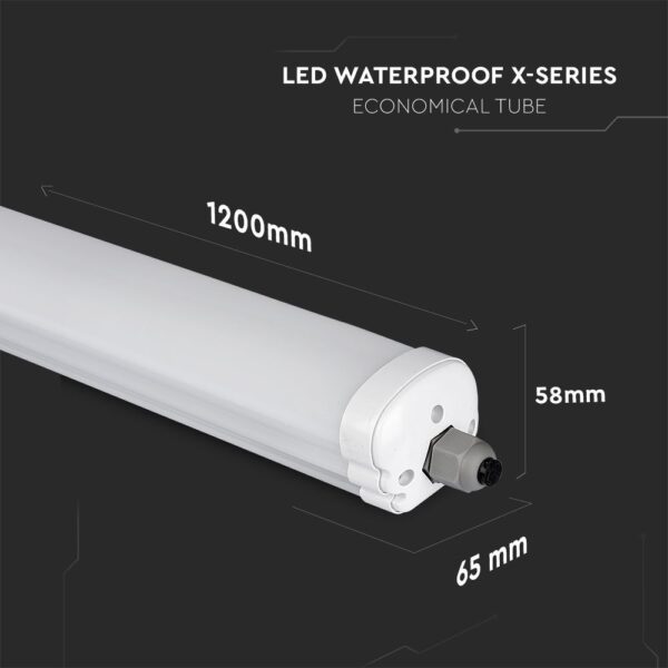 Φωτιστικό Οροφής LED 24W 4000K 1.2m IP65 Λευκού Χρώματος V-TAC – 6485
